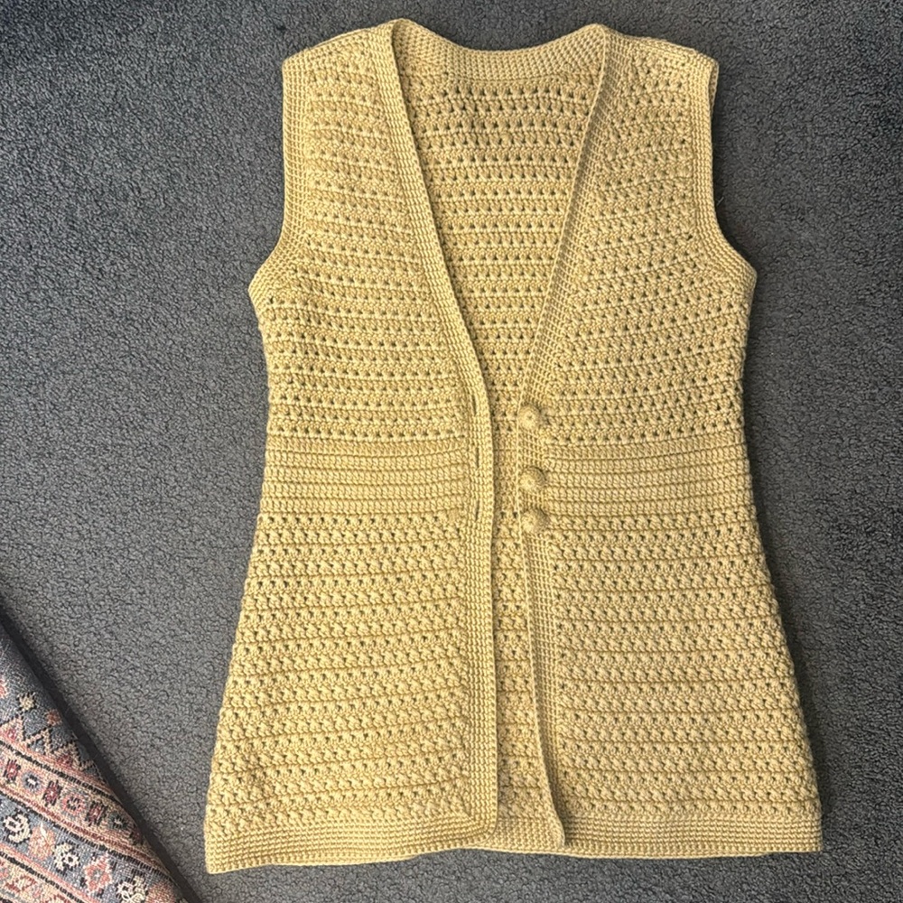 Hand knit vest
